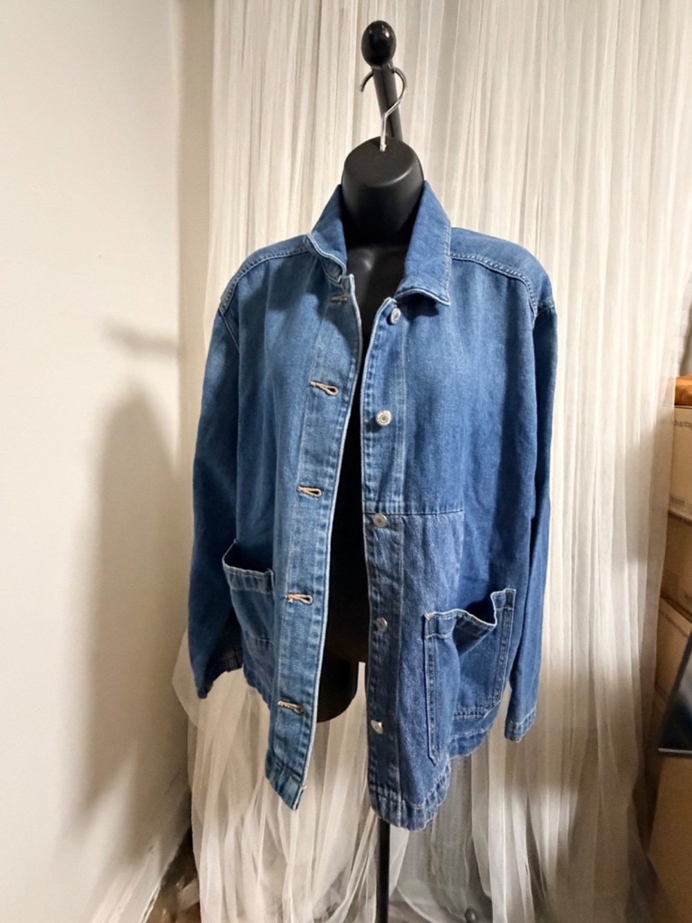Old Navy Relaxed Denim Chore Jacket. Utility-inspired workwear Style. Sz. XL